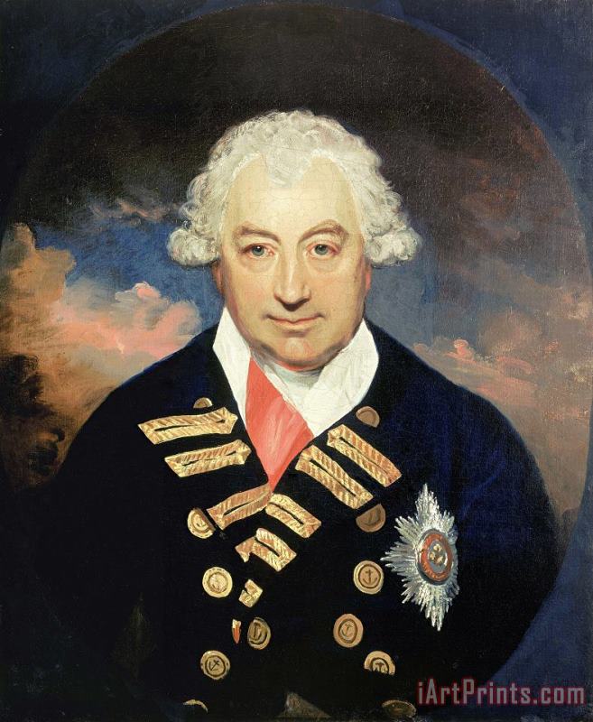 Rear Admiral Sir John Jervis, 1735 1823, Earl of St Vincent, 1787 painting - Sir William Beechey Rear Admiral Sir John Jervis, 1735 1823, Earl of St Vincent, 1787 Art Print