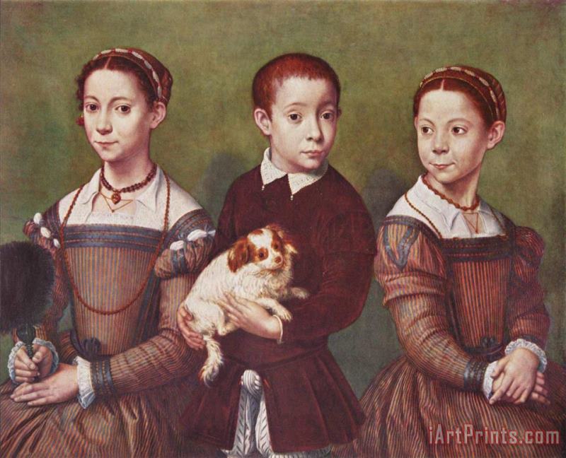 Sofonisba Anguissola Three Children with Dog Art Painting