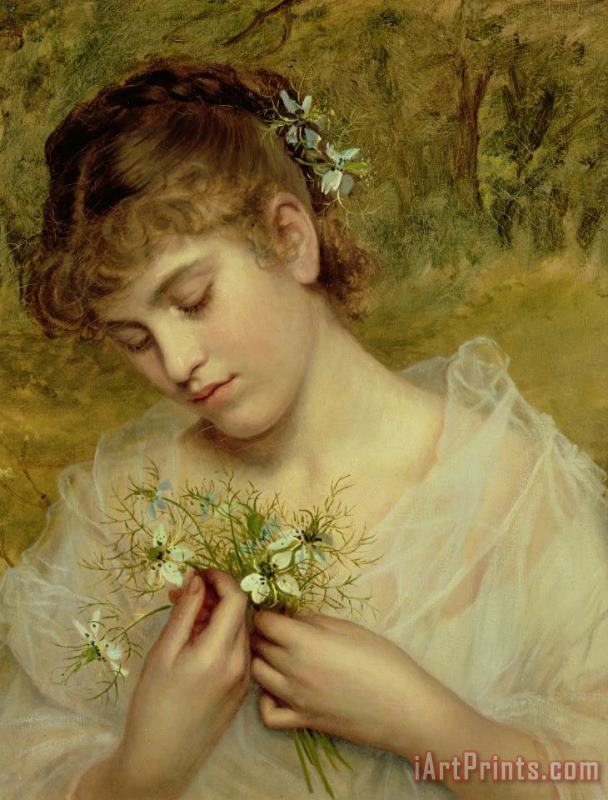 Love in a Mist painting - Sophie Anderson Love in a Mist Art Print