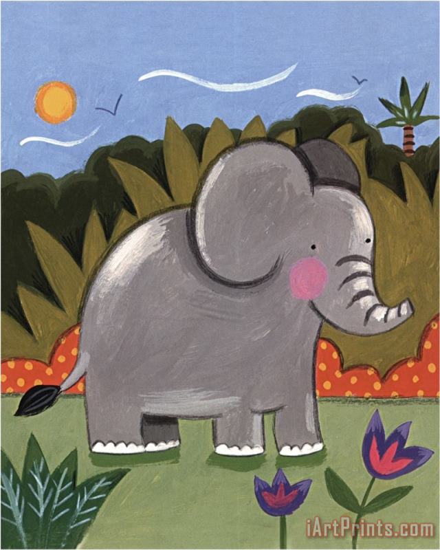 Baby Elephant painting - Sophie Harding Baby Elephant Art Print