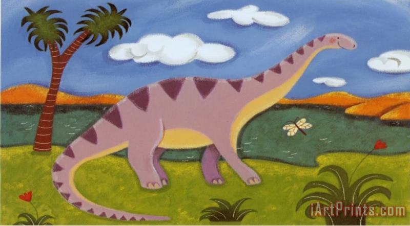 Dippy The Diplodocus painting - Sophie Harding Dippy The Diplodocus Art Print