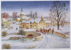Stanley Cooke Christmas Eve In The Village painting