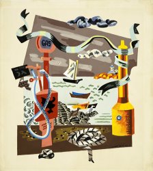 Stuart Davis Gas Pumps Art Print for sale - iArtPrints.com