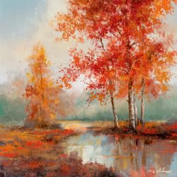T. C. Chiu Autumn's Grace II painting
