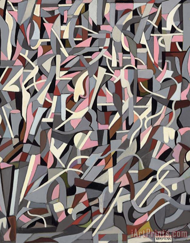 tamara de lempicka Composition Abstraite En Gris Et Rose, 1956 Art Painting