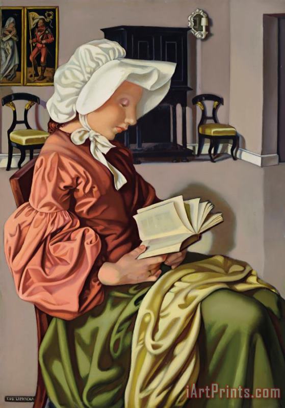 La Liseuse I painting - tamara de lempicka La Liseuse I Art Print