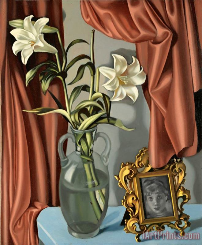 tamara de lempicka Nature Morte Avec Lys Et Photo, 1944 Art Print