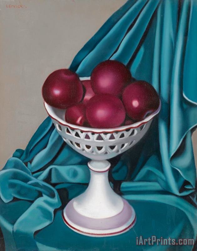 Pommes Dans Une Coupe, 1943 painting - tamara de lempicka Pommes Dans Une Coupe, 1943 Art Print