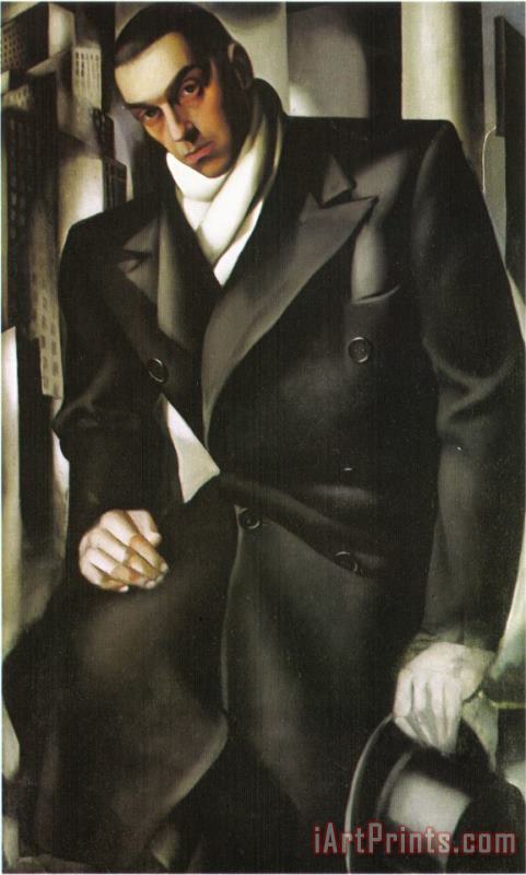 Portrait of a Man painting - tamara de lempicka Portrait of a Man Art Print