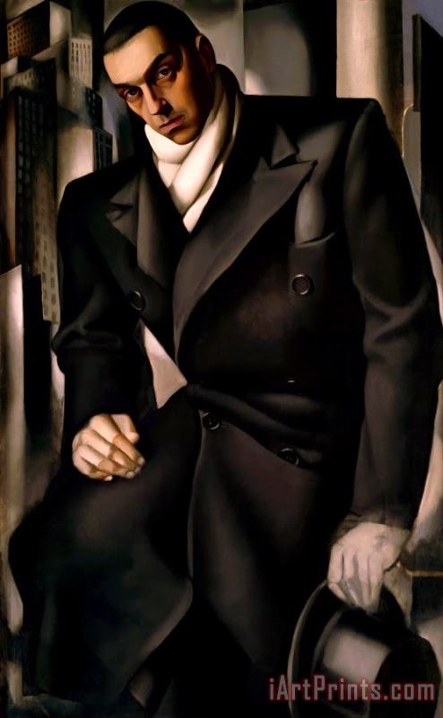 Portrait of a Man II painting - tamara de lempicka Portrait of a Man II Art Print