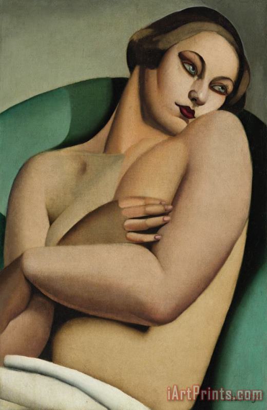 Reclining Nude I 1925 painting - tamara de lempicka Reclining Nude I 1925 Art Print
