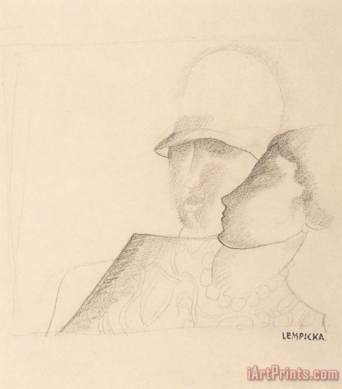 Untitled (two Figures), 1924 painting - tamara de lempicka Untitled (two Figures), 1924 Art Print
