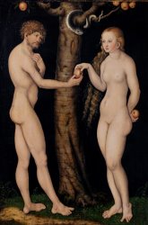 The Elder Lucas Cranach Adam and Eve in the Garden of Eden painting