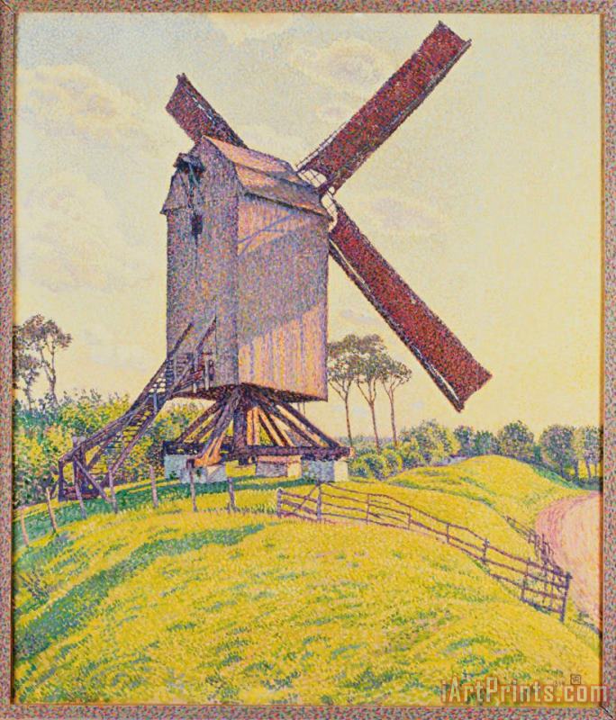 Kalf Mill painting - Theo van Rysselberghe Kalf Mill Art Print