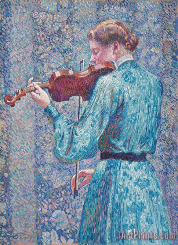 Theo van Rysselberghe Marie Anne Weber Playing The Violin Art Painting