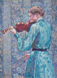 Theo van Rysselberghe Marie Anne Weber Playing The Violin painting
