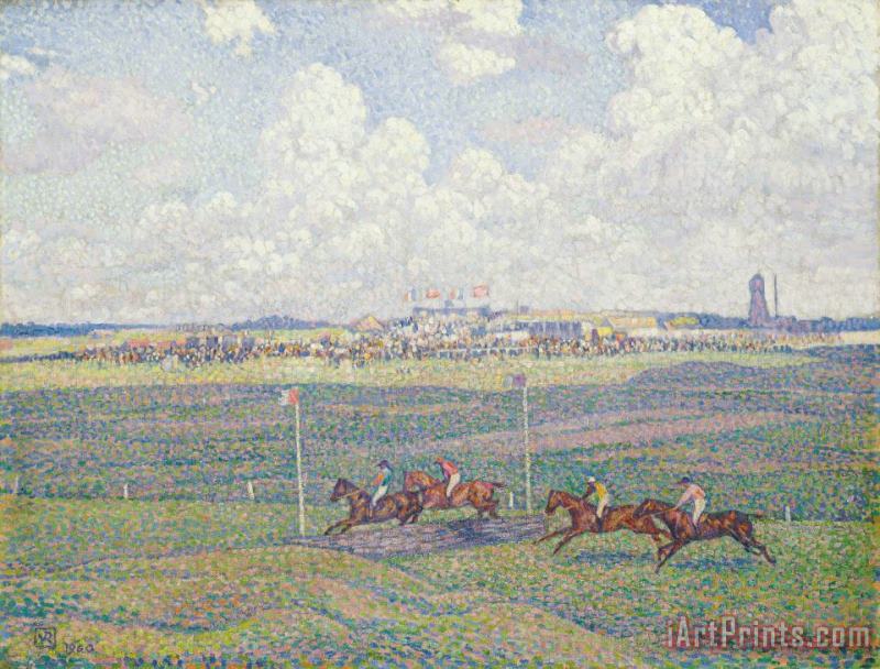 The Racecourse at Boulogne-sur-Mer painting - Theo van Rysselberghe The Racecourse at Boulogne-sur-Mer Art Print