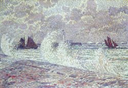Theo van Rysselberghe The Sea during Equinox Boulogne-sur-Mer painting