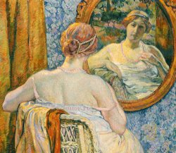 Theo van Rysselberghe Woman in a Mirror painting