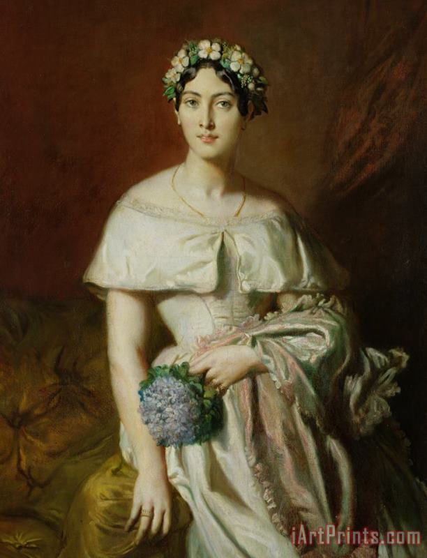 Mademoiselle Marie Therese De Cabarrus painting - Theodore Chasseriau Mademoiselle Marie Therese De Cabarrus Art Print