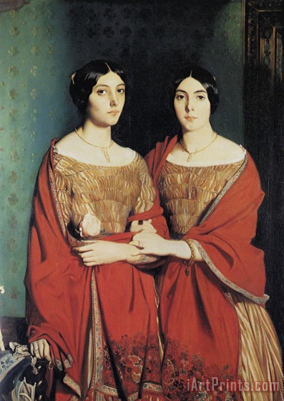 Theodore Chasseriau The Two Sisters Art Print
