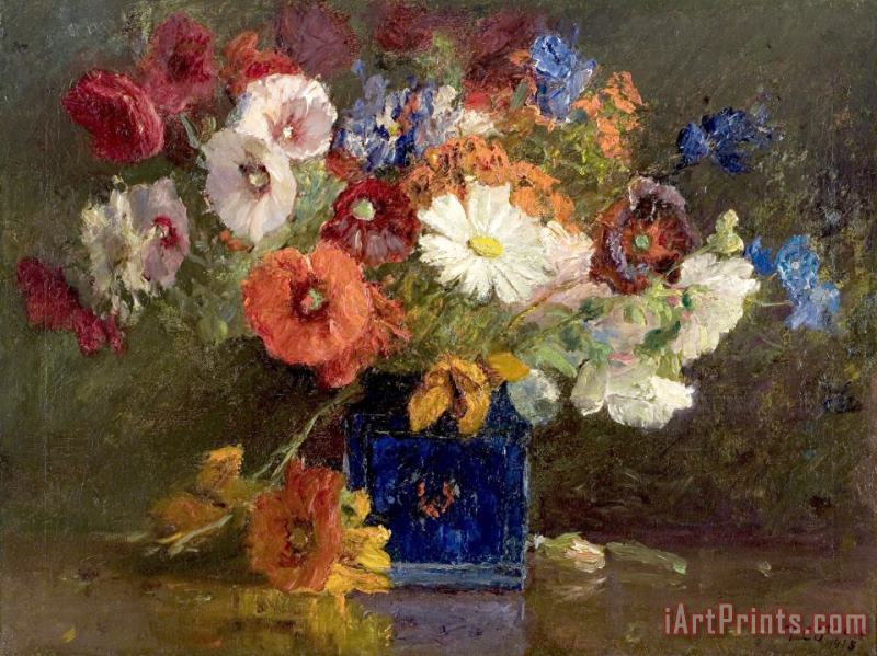Theodore Clement Steele Vase of Flowers Art Painting