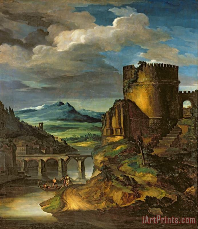 Theodore Gericault Landscape with a Tomb Art Painting