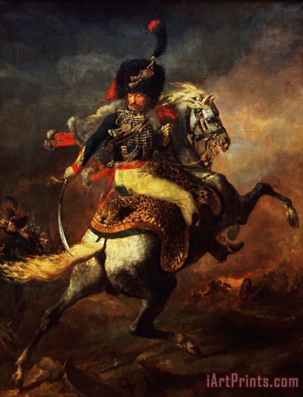 Theodore Gericault Officer of the Hussars Art Painting