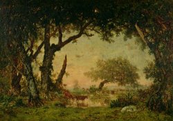 Theodore Rousseau The Edge of the Forest at Fontainebleau painting