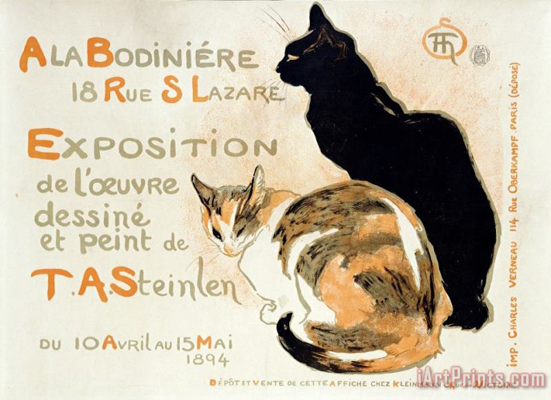 A La Bodiniere painting - Theophile Alexandre Steinlen A La Bodiniere Art Print