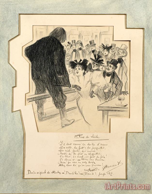 Theophile Alexandre Steinlen Aristide Bruant at The Cafe Le Mirliton (the Kazoo) Art Print