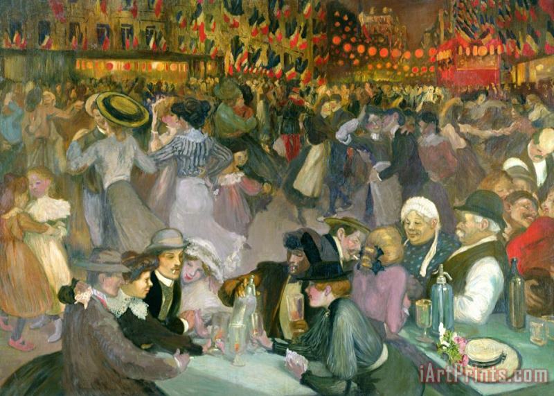 Theophile Alexandre Steinlen Ball on the 14th July Art Print