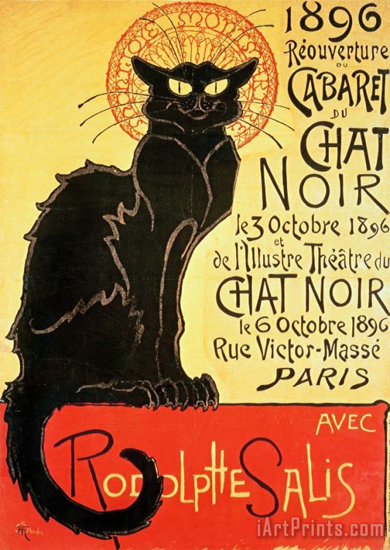 Theophile Alexandre Steinlen Reopening Of The Chat Noir Cabaret Art Print