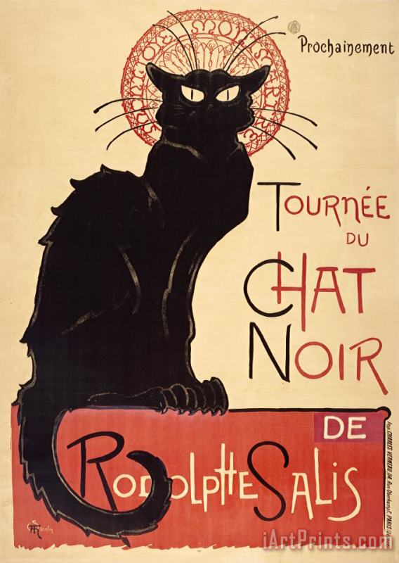 Tournee Du Chat Noir De Rodolphe Salis painting - Theophile Alexandre Steinlen Tournee Du Chat Noir De Rodolphe Salis Art Print