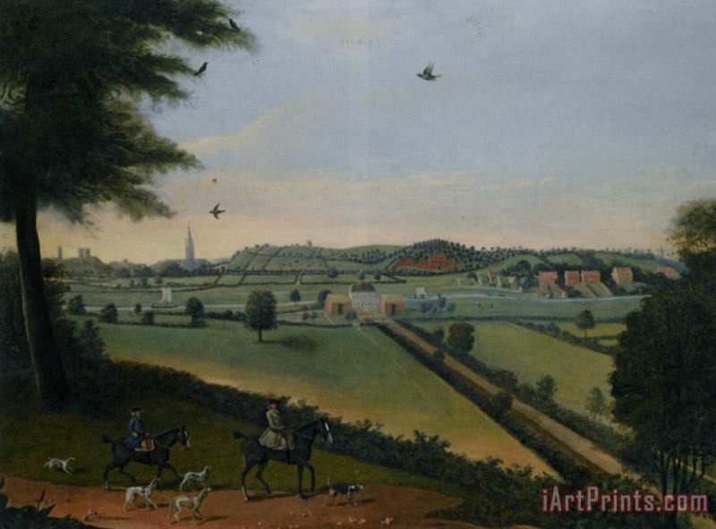 A Prospect of Trowse Hall Norwich painting - Thomas Bardwell A Prospect of Trowse Hall Norwich Art Print