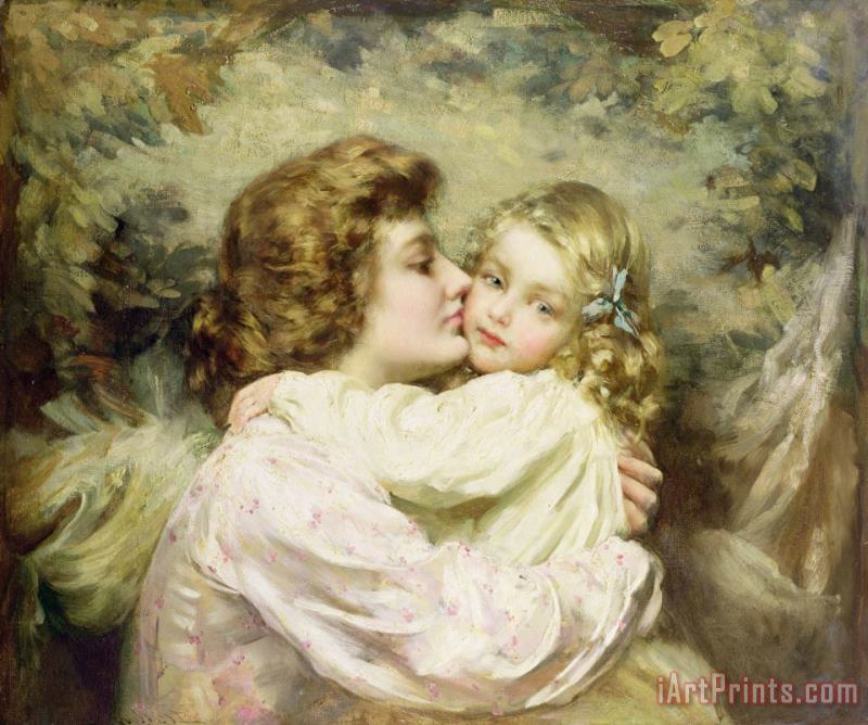 Mother and Daughter painting - Thomas Benjamin Kennington Mother and Daughter Art Print