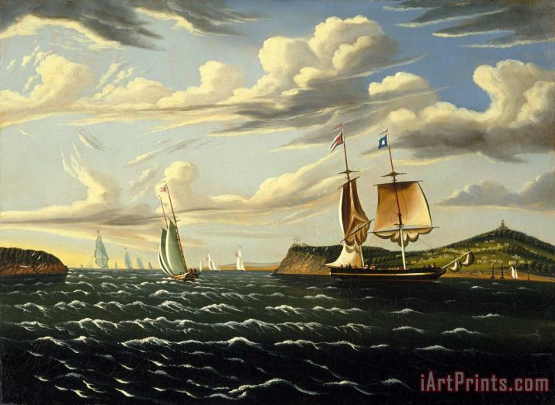 Thomas Chambers Staten Island And The Narrows Art Painting