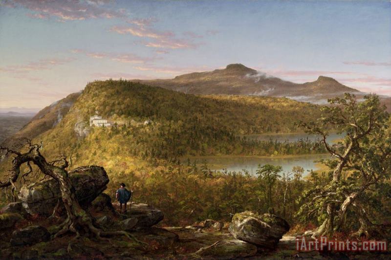 Thomas Cole A View of The Two Lakes And Mountain House, Catskill Mountains, Morning Art Print