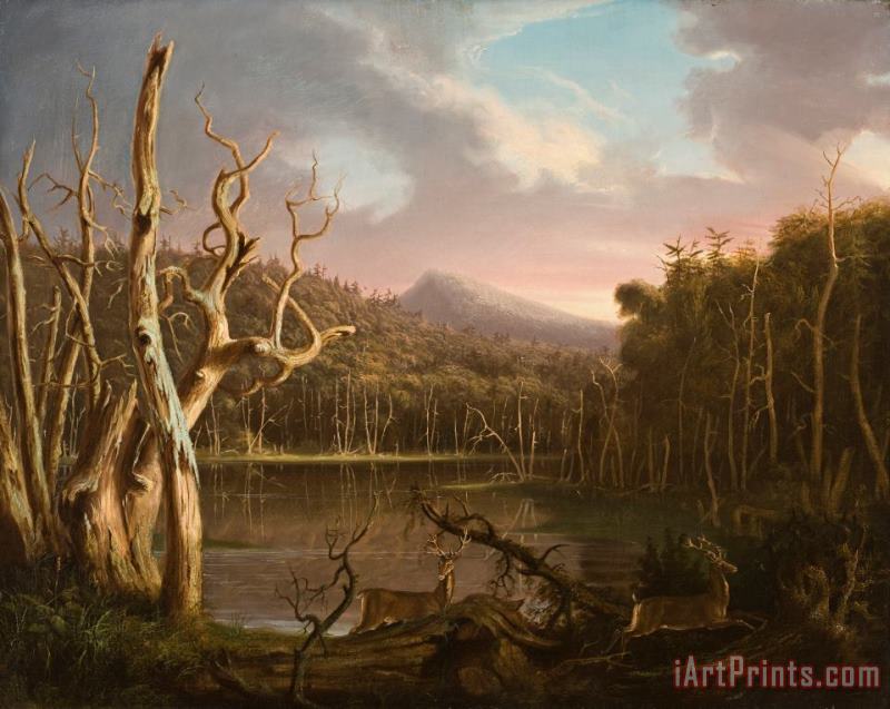 Thomas Cole Lake with Dead Trees Art Painting