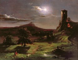 Thomas Cole Landscape - Moonlight painting