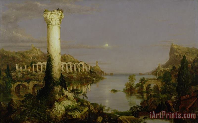 The Course of Empire - Desolation painting - Thomas Cole The Course of Empire - Desolation Art Print