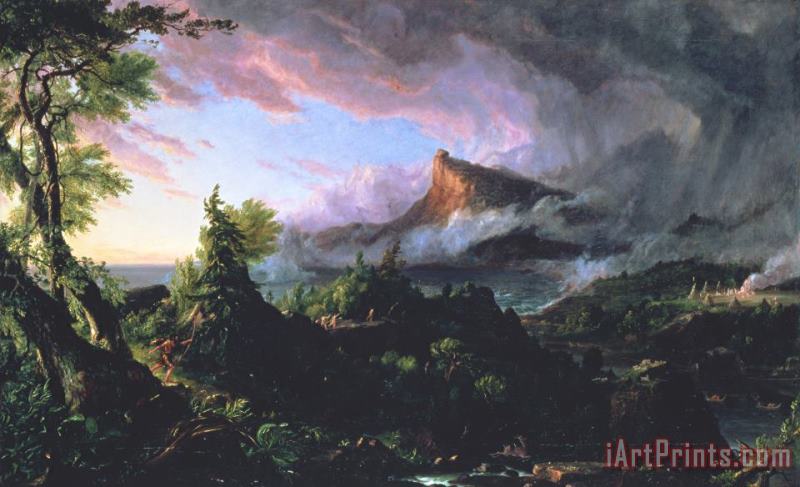 The Course of Empire - The Savage State painting - Thomas Cole The Course of Empire - The Savage State Art Print