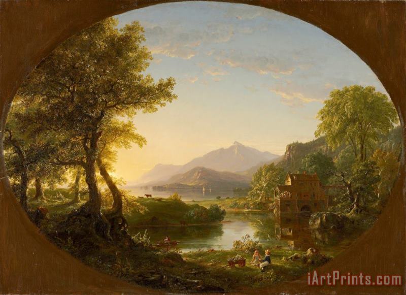 Thomas Cole The Mill, Sunset Art Painting