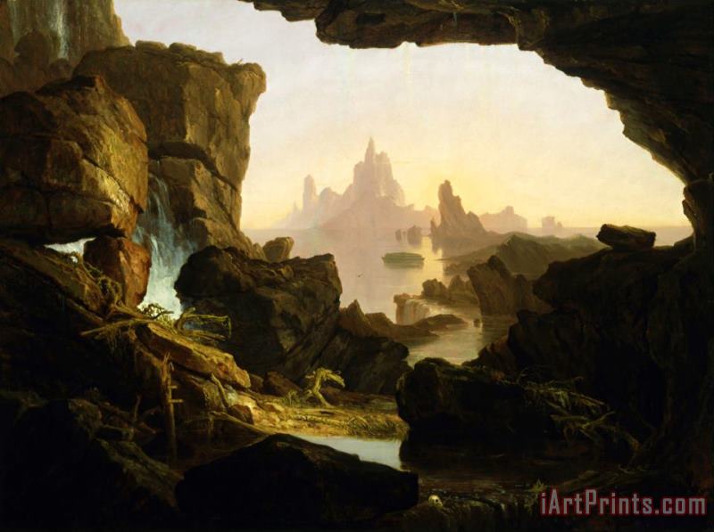 The Subsiding of The Waters of The Deluge painting - Thomas Cole The Subsiding of The Waters of The Deluge Art Print