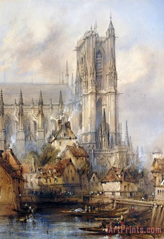 Thomas Colman Dibdin Amiens Cathedral Art Painting