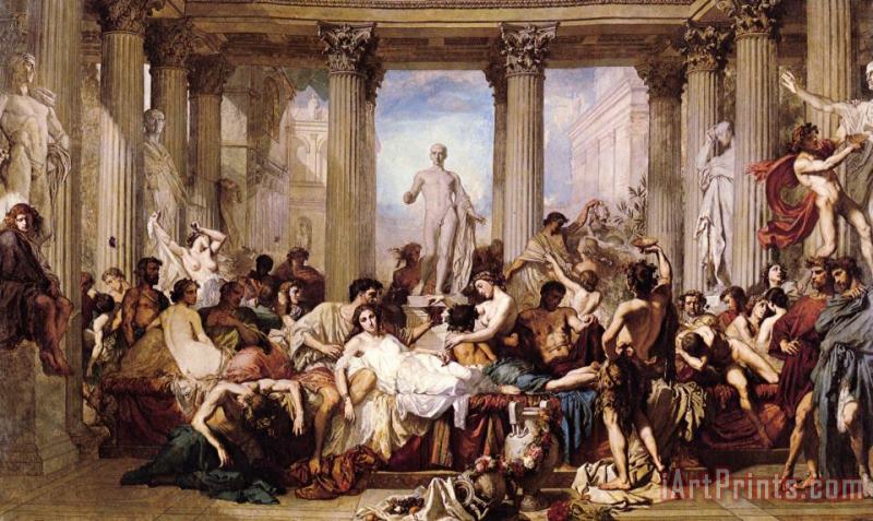 Thomas Couture The Romans of The Decadence Art Painting