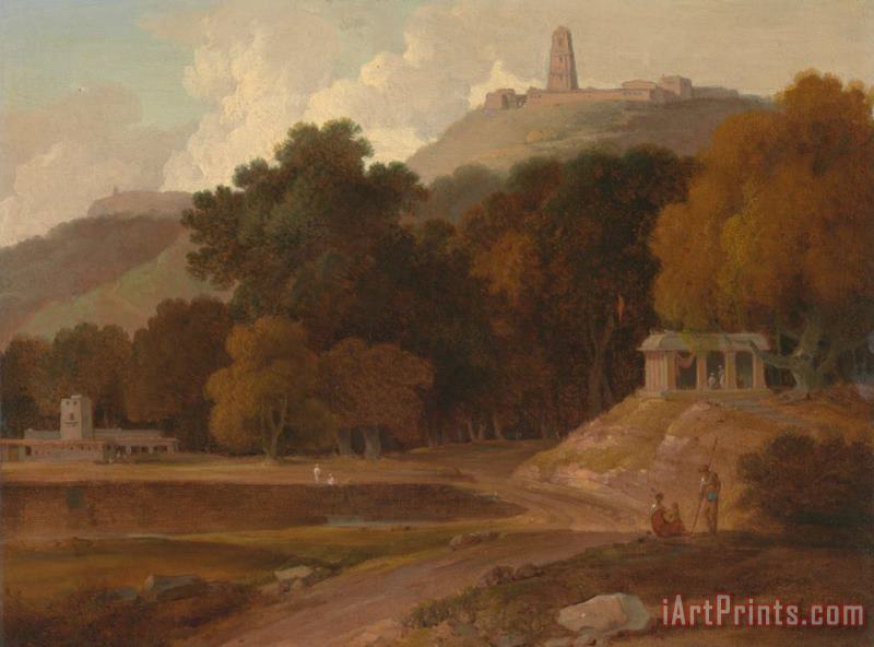 Hilly Landscape in India painting - Thomas Daniell Hilly Landscape in India Art Print
