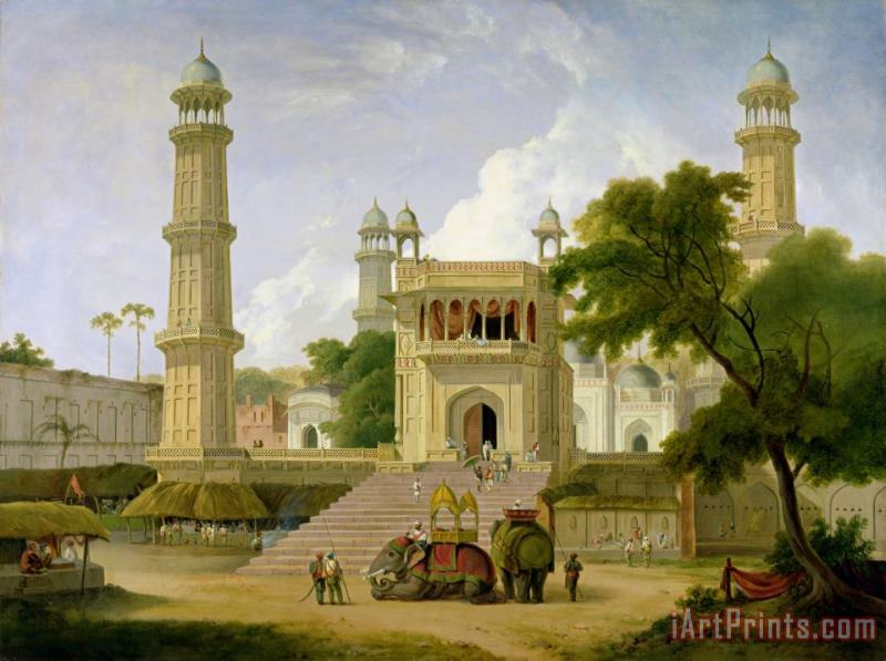 Indian Temple painting - Thomas Daniell Indian Temple Art Print