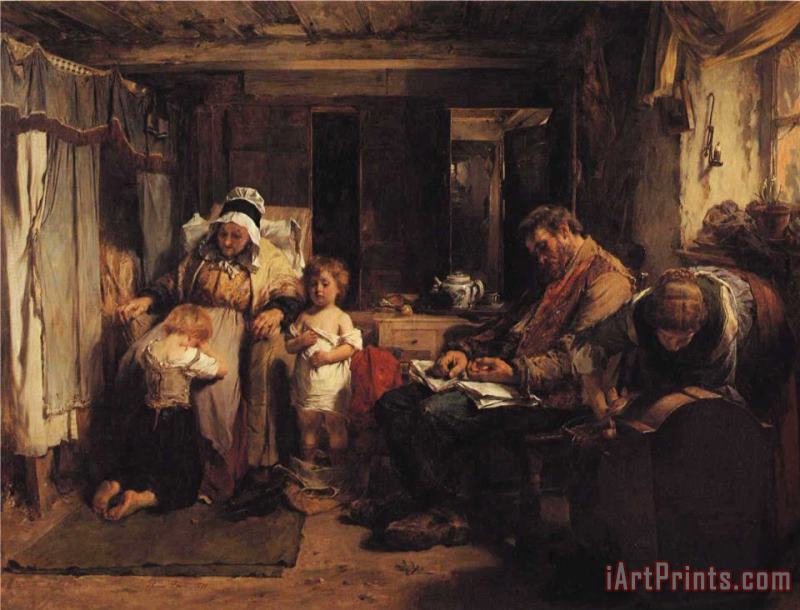 When The Day Is Done painting - Thomas Faed When The Day Is Done Art Print