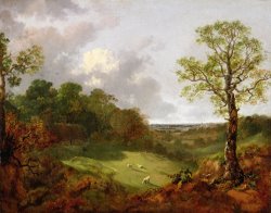 Thomas Gainsborough Wooded Landscape with a Cottage - Sheep and a Reclining Shepherd